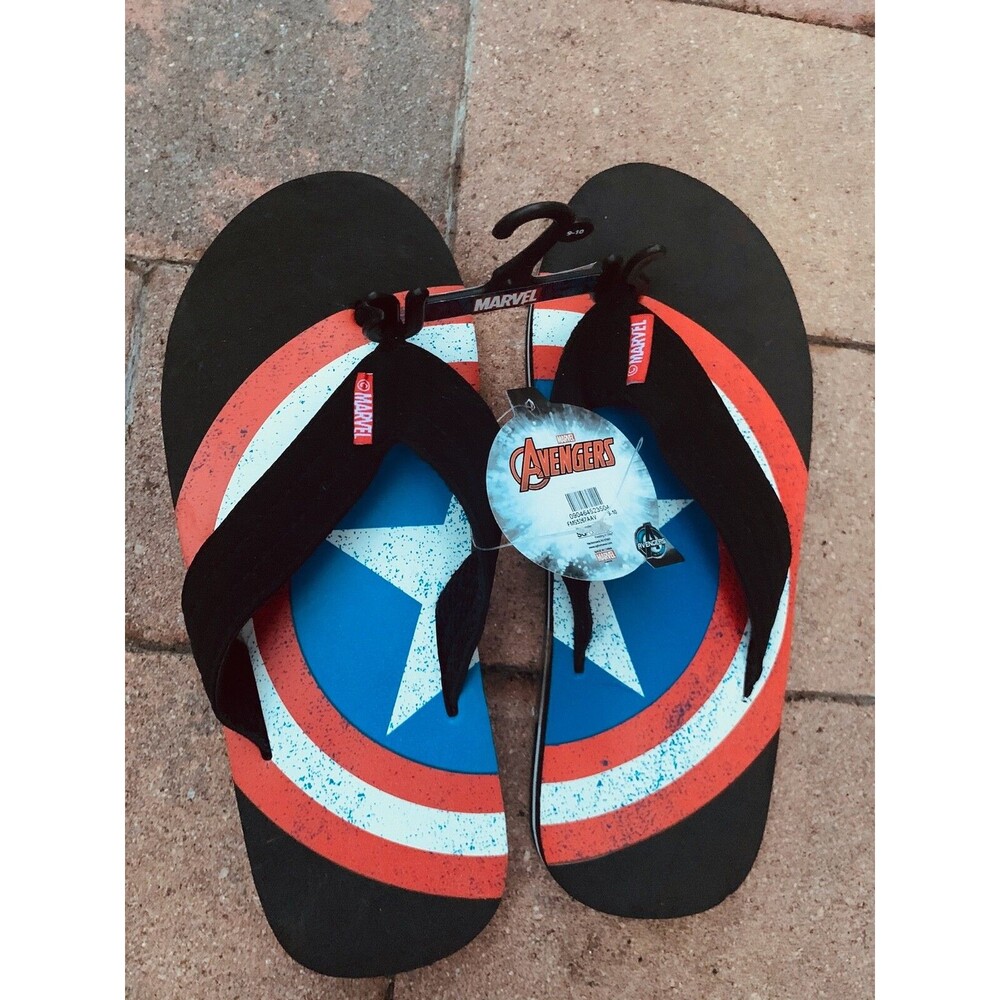 Marvel Avengers Flip Flops, Men's Size 9-10
